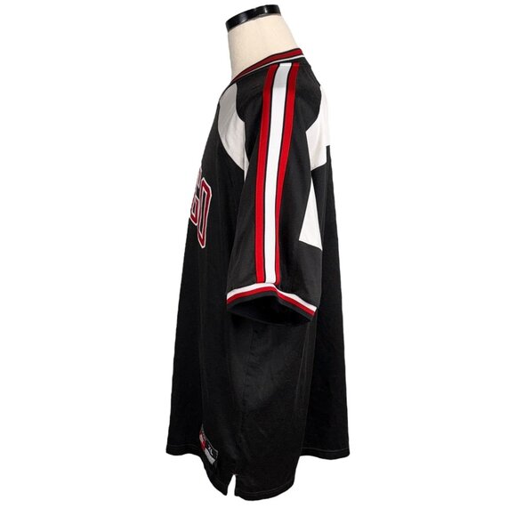 Vintage Nike Center Check Chicago Bulls 90s XL Team Jersey Black/White - Picture 2 of 11